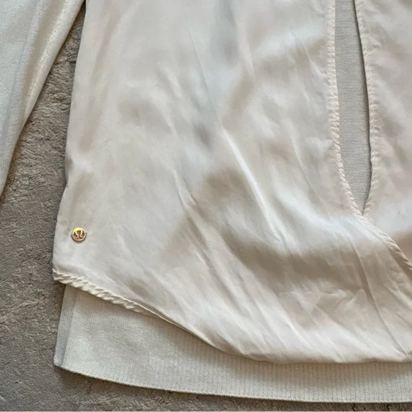 Lululemon Still At Ease Cashlu Knit Pullover Sweater in Angel Wing Cream Size 6 - Picture 12 of 13